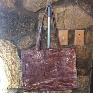 Liz Claiborne Faux Snakeskin Tote